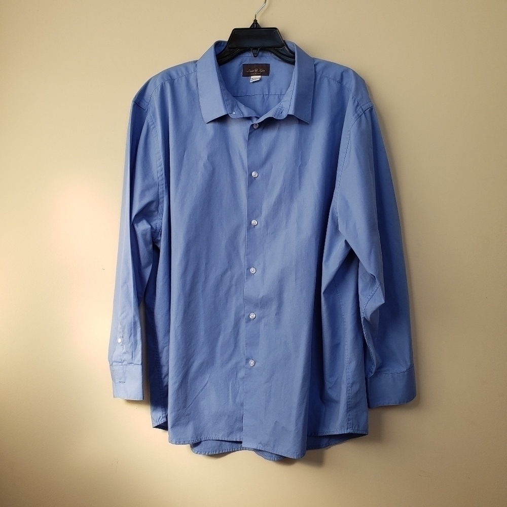 DAVID TAYLOR Casual Men's Blue Buttoned Shirt